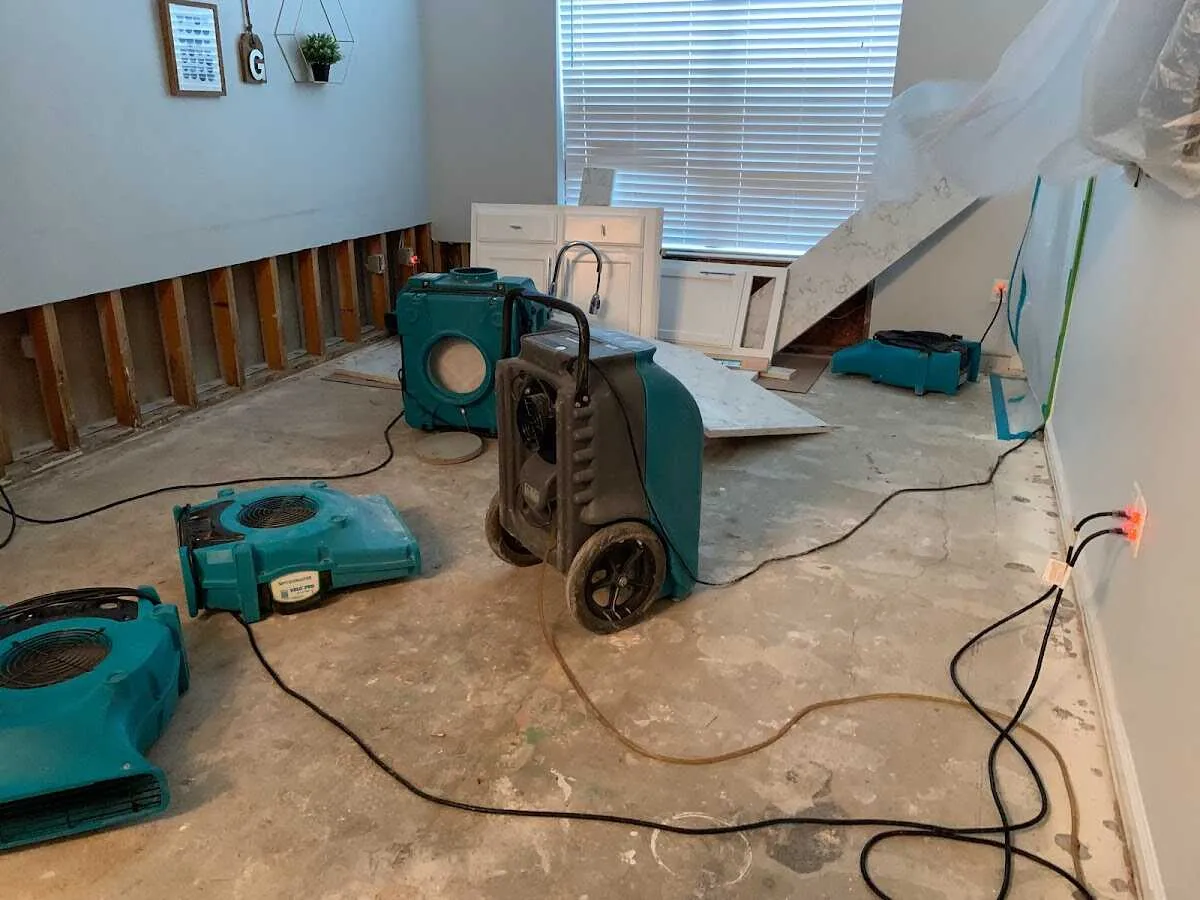 Dehumidifier in flood-cut room for Water Extraction & Removal in Greene